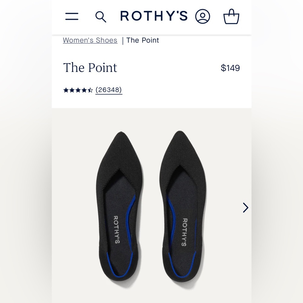 Rothy’s Solid Black Womens shoes